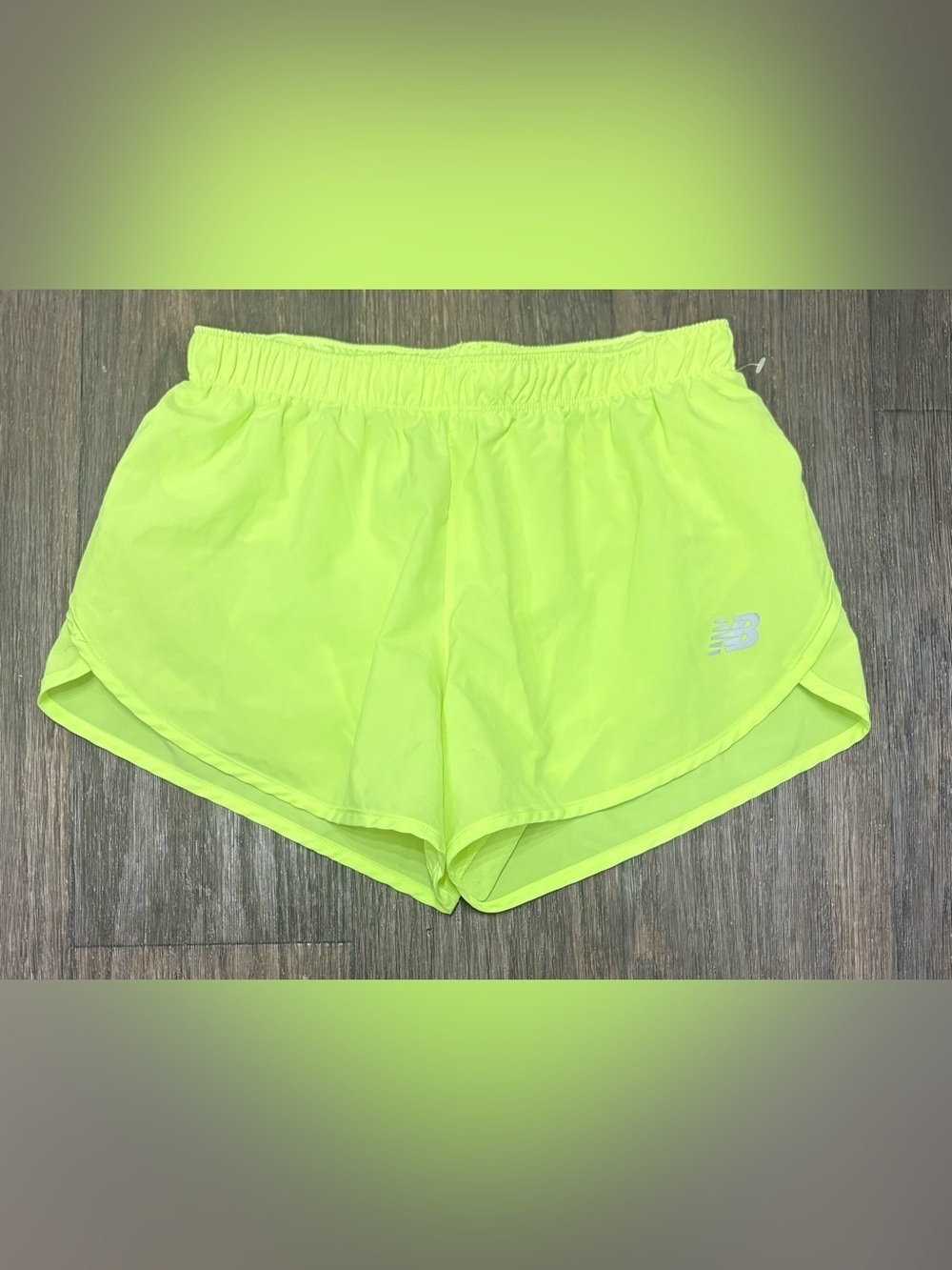 New Balance Neon Yellow Running Shorts Size Small Athletic Lined Activewear